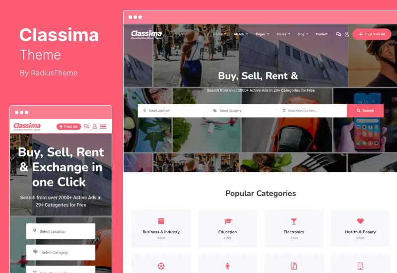 Classima 主题 - 分类广告 WordPress 主题