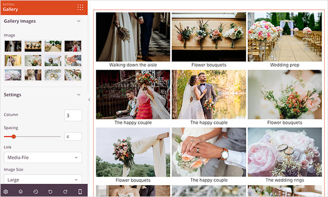 photogalleryimpostazioni SeedProd Photo gallery customization options