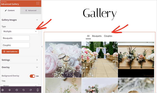 aggiungi più gallerie fotografiche SeedProd Add multiple photo galleries in SeedProd