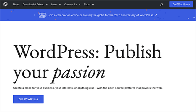 WordPressorg SeedProd WordPressorg homepage
