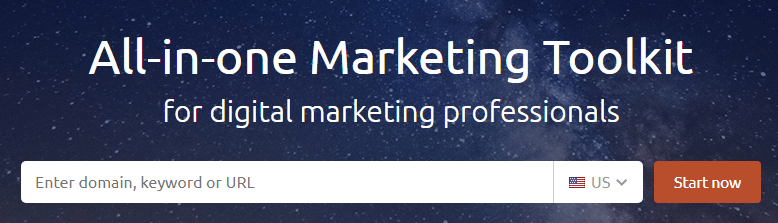 Die SEMrush-Homepage.