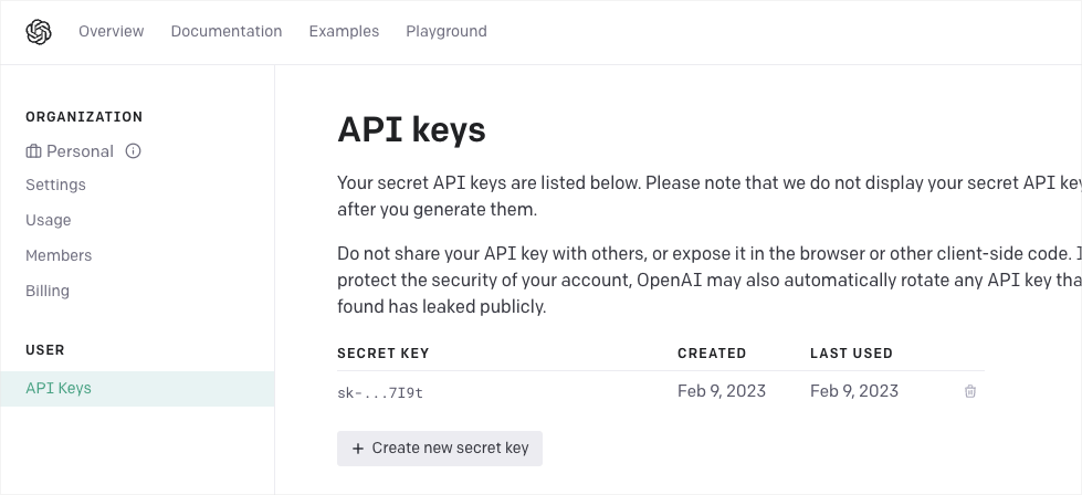 Cheile API OpenAI OpenAI API keys