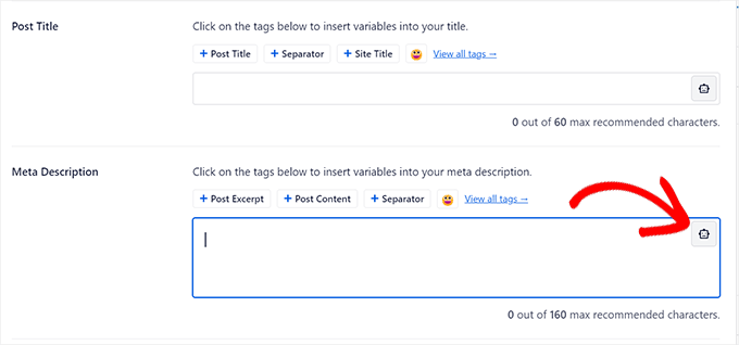 Generați descrieri de articole folosind AI Generate article descriptions using AI