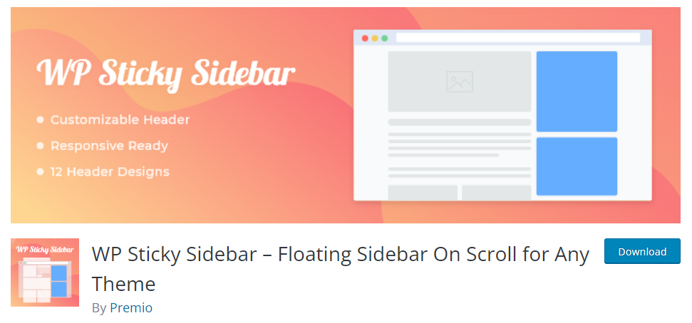 wp Sticky Sidebar – WooCommerce-Sidebar entfernen