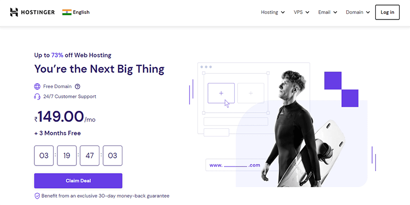 7 Platform Cloud Hosting WordPress Terbaik Tahun 2023 1 hostinger 152