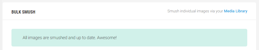 การใช้คุณสมบัติ smush จำนวนมาก