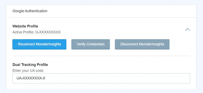 MonsterInsights การติดตามคู่ GA v4 MonsterInsights Dual Tracking GA v4