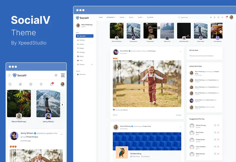 SocialV Theme - Rede social e comunidade BuddyPress WordPress Theme