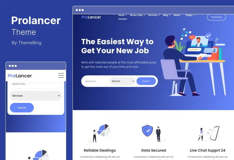 ธีม Prolancer - ธีม WordPress ตลาดอิสระ