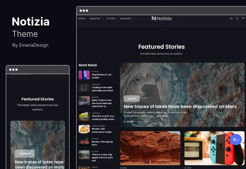 ธีม Notizia - ธีมข่าวและนิตยสาร WordPress