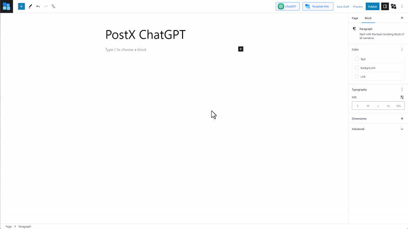 Présentation de PostX ChatGPT Addon : le générateur de contenu WordPress AI 9 PostX ChatGPT Blogpost Generation
