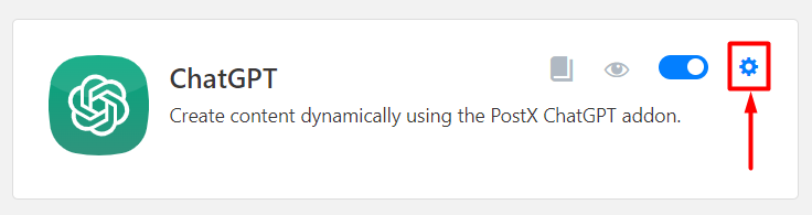Présentation de PostX ChatGPT Addon : le générateur de contenu WordPress AI 4 ChatGPT Addon Settings