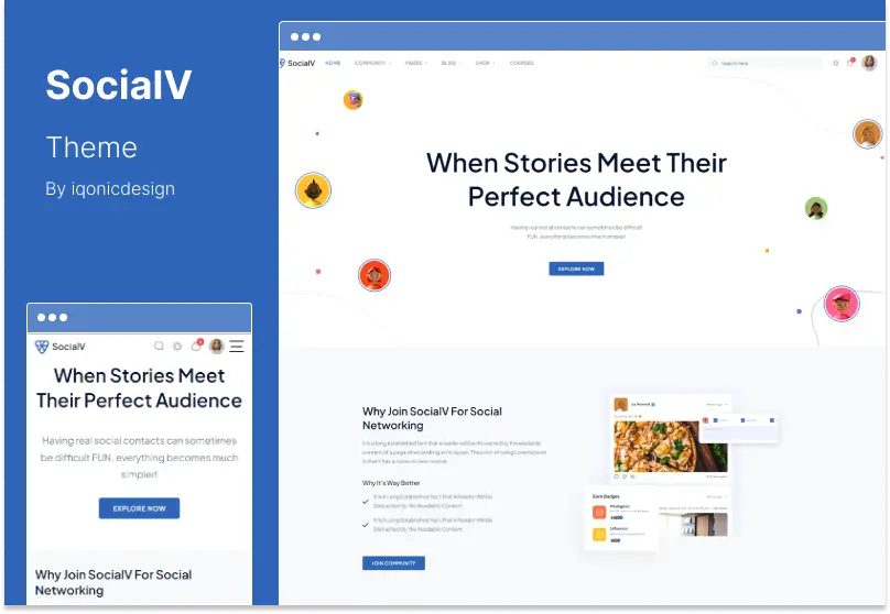 SocialV Theme - Red social y comunidad BuddyPress WordPressTheme