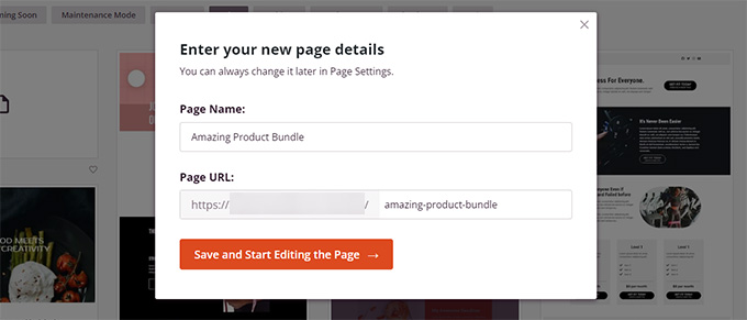 Título de la página del producto y URL Product page title and URL