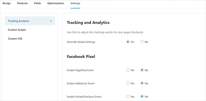Configuración del embudo Funnel settings