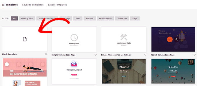 Elige una plantilla en blanco Choose a blank template