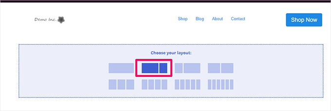 Elija el diseño Choose layout