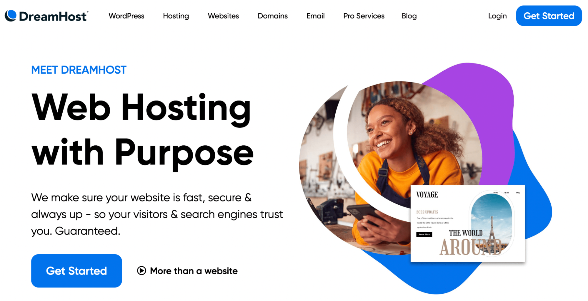 Домашняя страница DreamHost