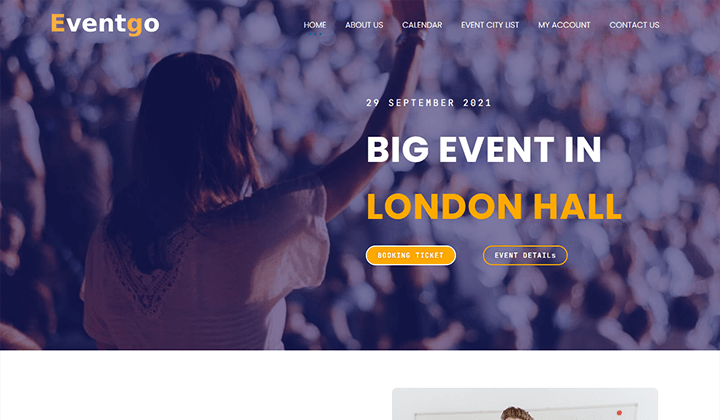 2023 年のイベント管理およびチケット予約 WordPress テーマ 9 選 3 Event Management Elementor Kit