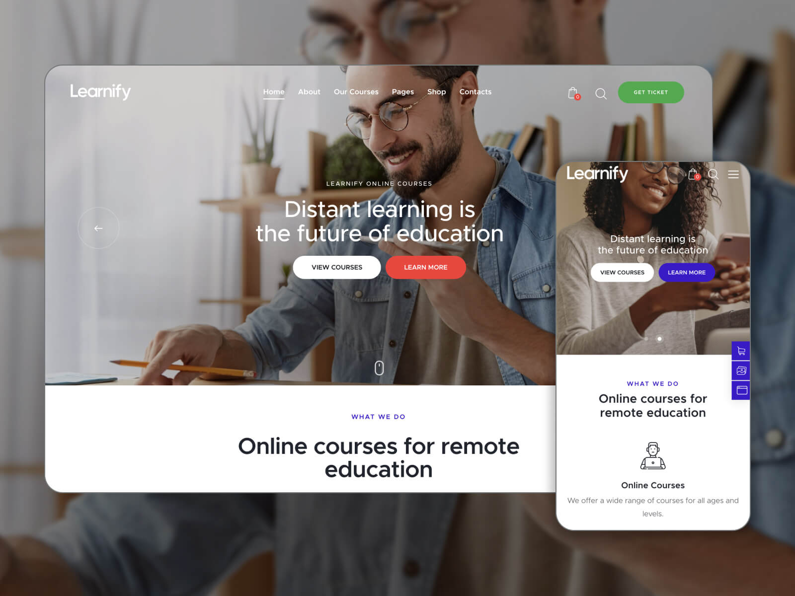 Изображение Learnify — полностью настраиваемая тема WP для онлайн-курсов в белой, тускло-серой, серебристой, темно-сланцево-серой и серой цветовой гамме