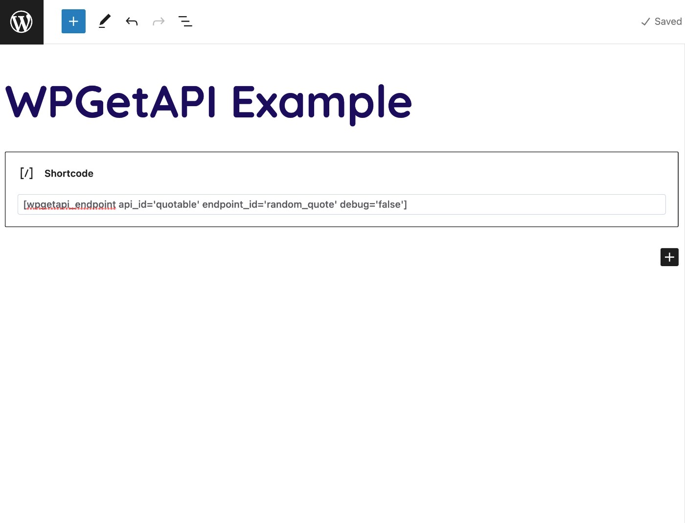 WPGetAPI 단축 코드