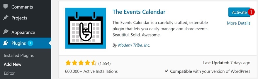tipo di post personalizzato dell'evento