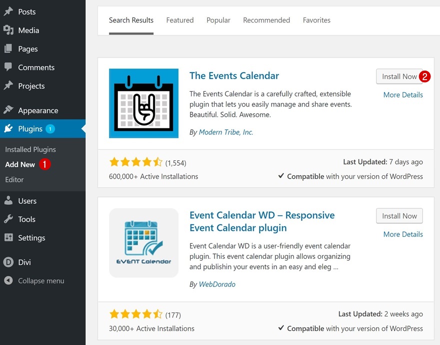 tipo di post personalizzato dell'evento