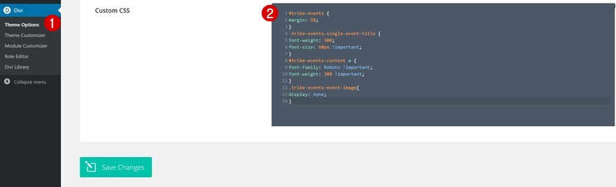 tipo di post personalizzato dell'evento
