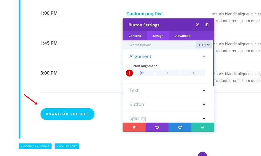 tipo di post personalizzato dell'evento