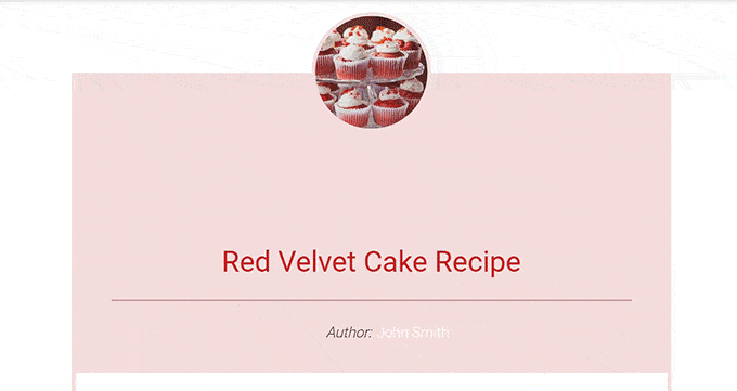 带有营养成分标签的食谱卡预览 Preview of recipe card with nutrition facts labels