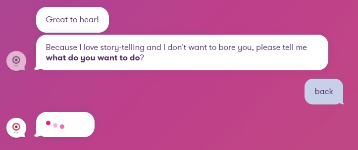 Um bate-papo Landbot.io.