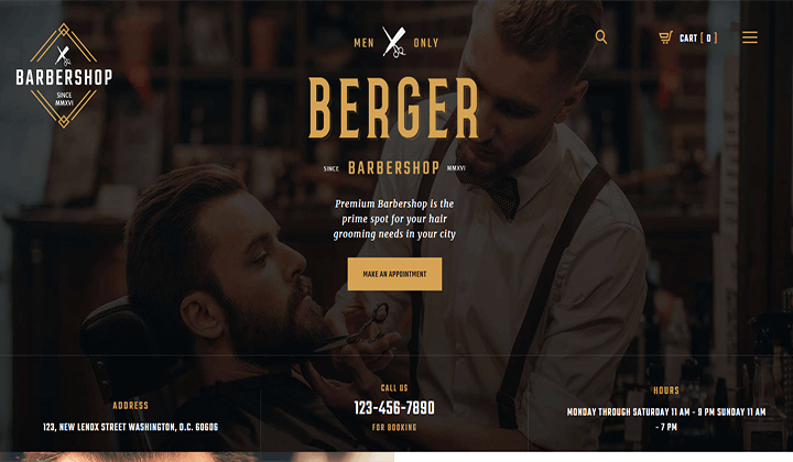 I 9 migliori modelli di siti web per barbieri nel 2023 7 berger 251
