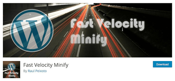 البرنامج المساعد Fast Velocity Minify