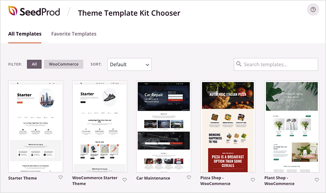 الموقع الإلكتروني Kitslibrary SeedProd SeedProd WordPress website template kits