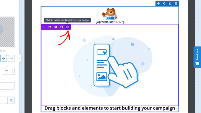 Eliminar una imagen en OptinMonster Deleting an Image in OptinMonster