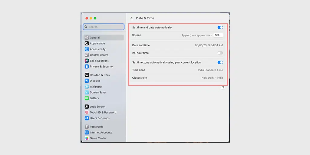 如何修复 Safari 无法建立安全连接错误? 6 Date and Time settings on Mac