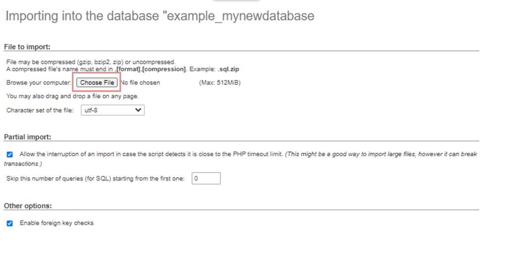 Bir WordPress Web Sitesi Nasıl Canlı Yapılır? (Adım Adım Kılavuz) 8 Importing Database