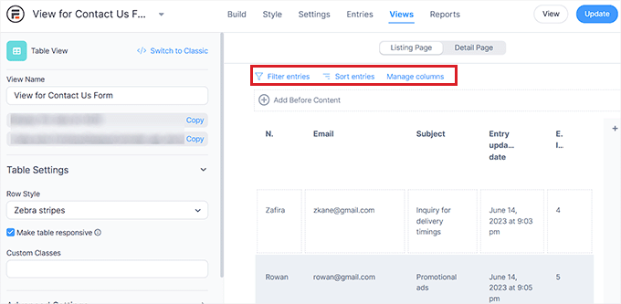 صفحة المشاهدات Views page