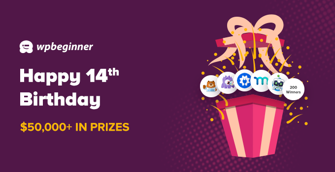 14 ani de naștere a începătorului WPB WPBeginner 14th Birthday