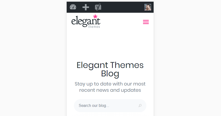 Un ejemplo de un sitio web para móviles.