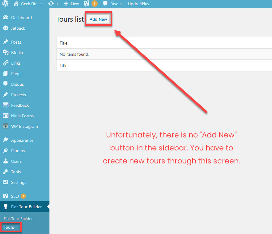 kreator wycieczek po stronie internetowej