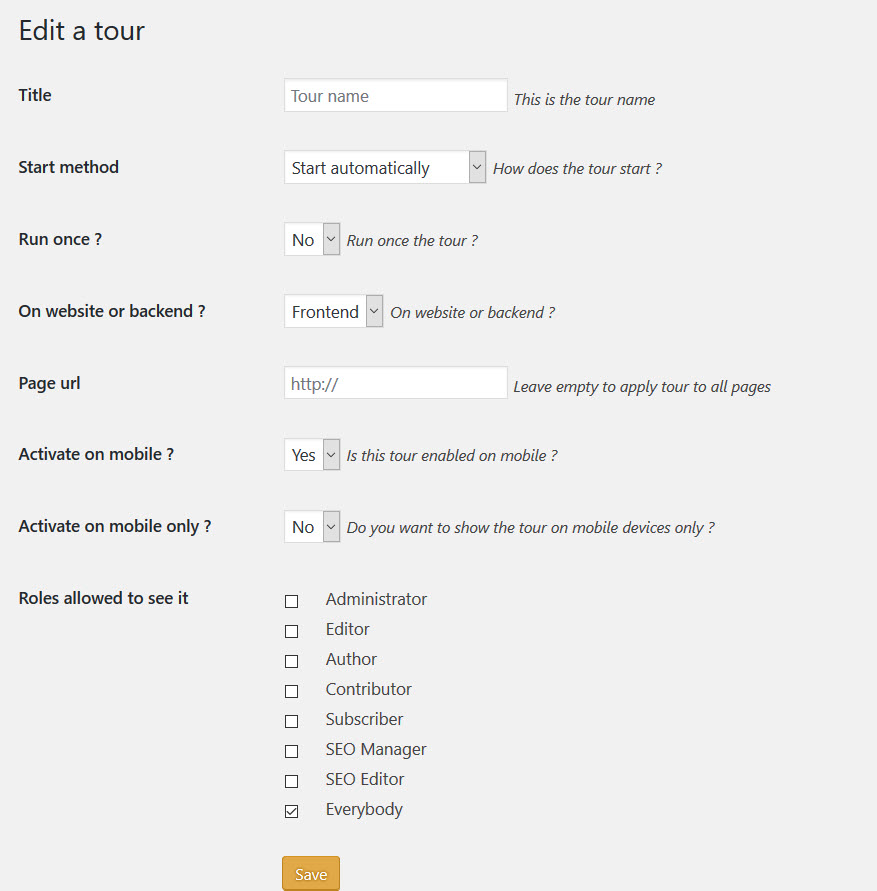 kreator wycieczek po stronie internetowej