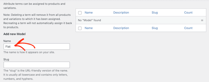 Bir e-Ticaret mağazasına terimler ekleme Adding terms to an eCommerce store
