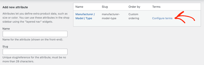 Değişken bir ürün için terimleri yapılandırma Configuring terms for a variable product
