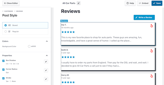 İncelemeler Pro WordPress eklentisi, Smash Balon The Reviews Pro WordPress plugin, by Smash Balloon