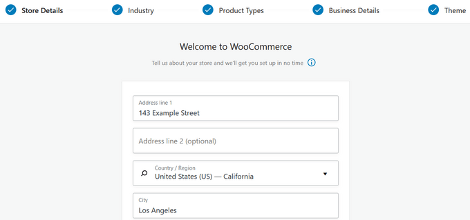 WooCommerce kurulum sihirbazı The WooCommerce setup wizard