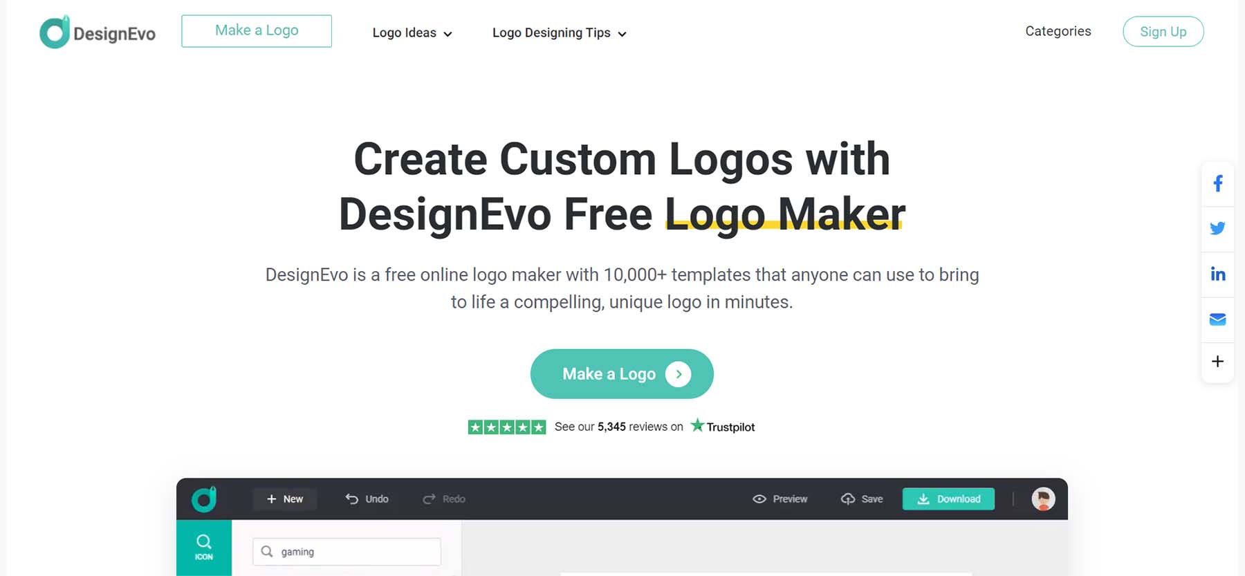 DesignEVO, генератор логотипов с искусственным интеллектом