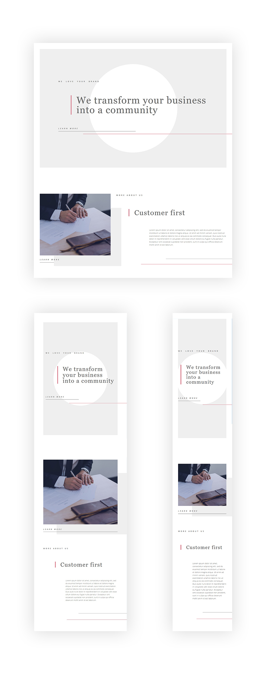 минимальные сайты