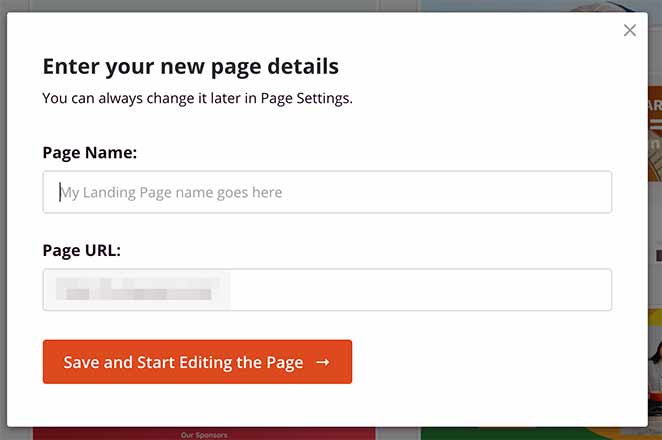 landingpagename SeedProd landing page name