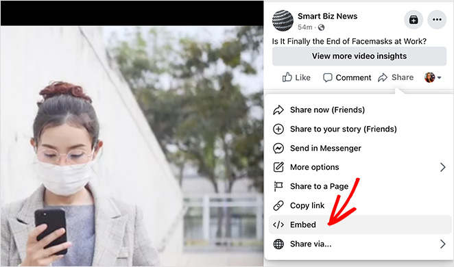 sharefacebookvideoembed SeedProd Share Facebook video for embed option